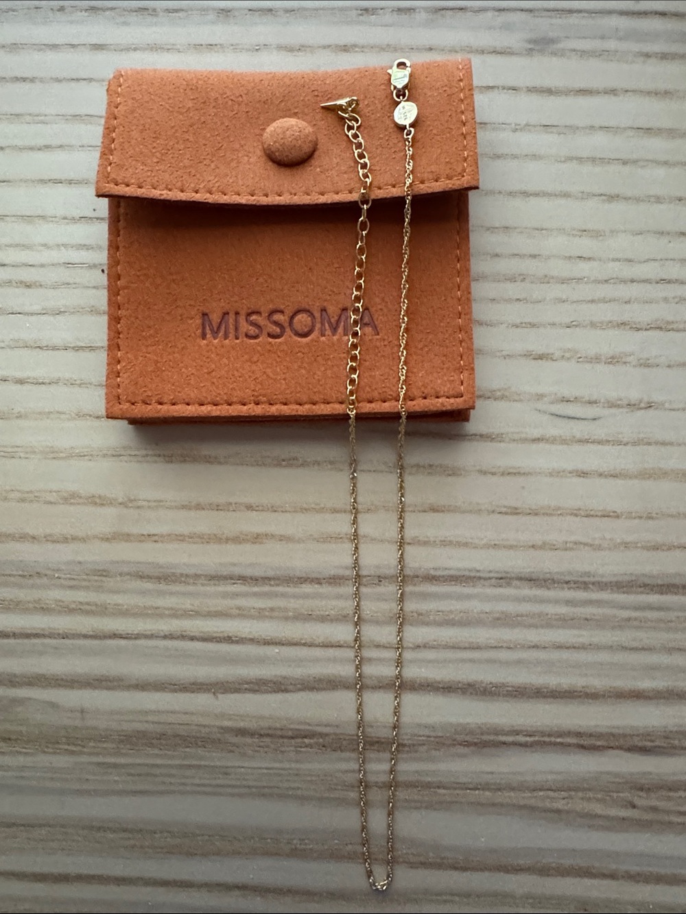 Missoma Twisted Chain Choker 18k Gold Vermeil with Pouch